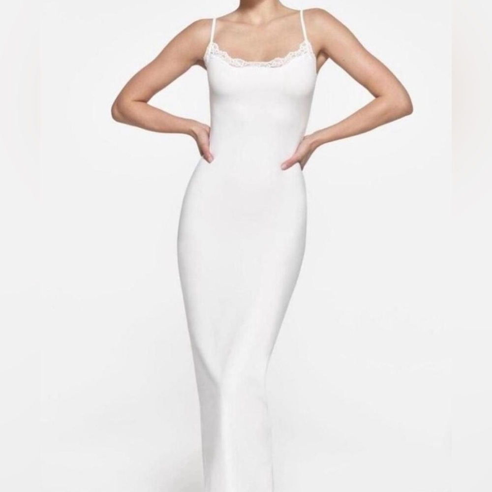 NWT SKIMS Marble Lace Slip Dress/Small